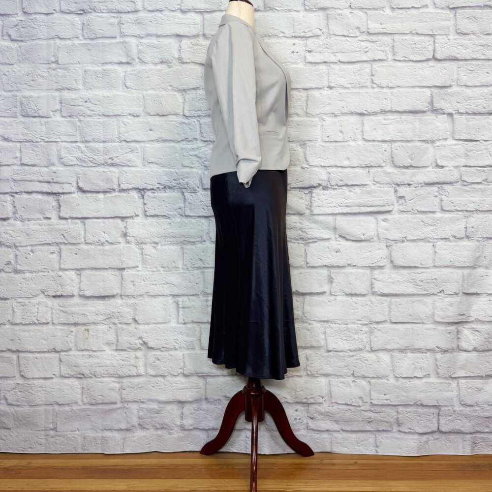Rails Berlin Slate Gray Satin Pull-On Midi Skirt - image 7